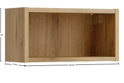 Furnidea Étagère cube de salle de bain suspendue 40 x 20 cm NOVA chêne Coast Evoke