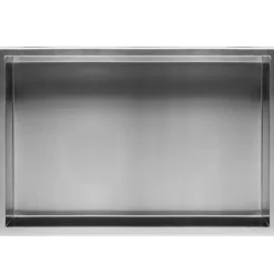 Rea ÉTAGÈRE D'ENCASTREMENT POUR SALLE DE BAINS 3 30X60X10 BRUSH STEEL* Etagère Salle De Bains