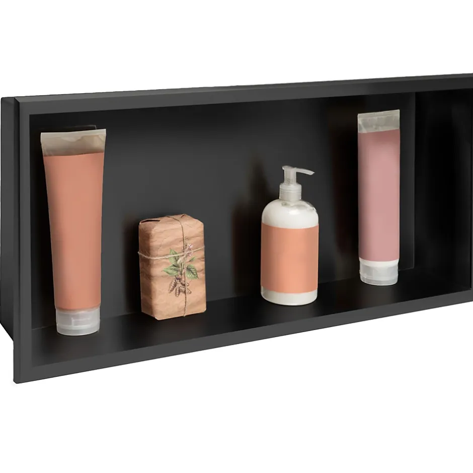 Rea ÉTAGÈRE D'ENCASTREMENT POUR SALLE DE BAINS 6 30X60X10 BLACK