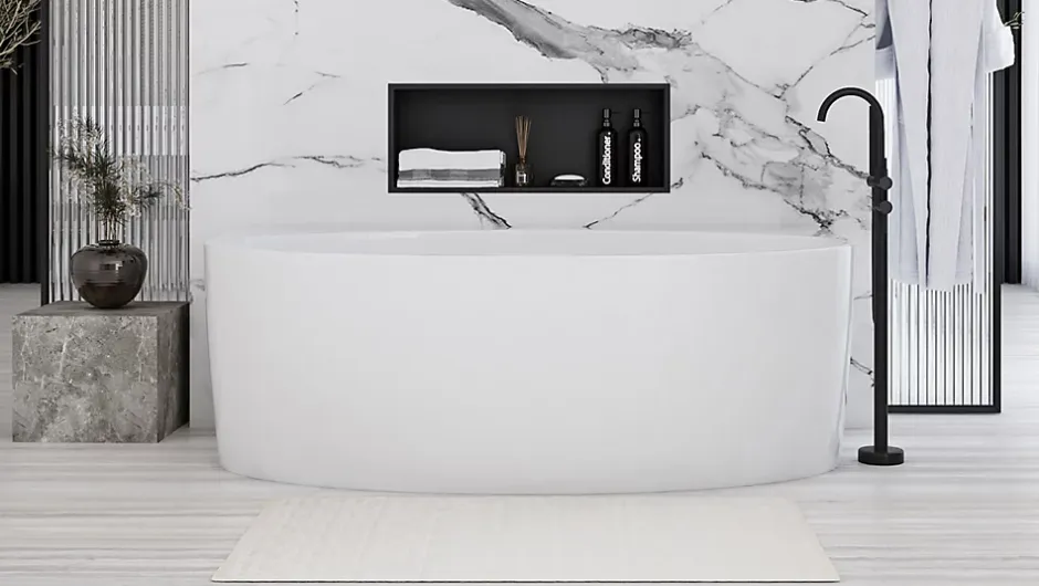 Rea ÉTAGÈRE D'ENCASTREMENT POUR SALLE DE BAINS 6 30X60X10 BLACK
