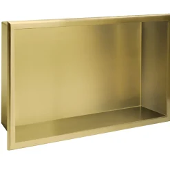 Rea ÉTAGÈRE D'ENCASTREMENT POUR SALLE DE BAINS 8 30X45X10 BRUSH GOLD