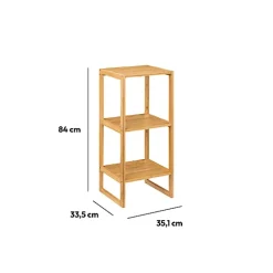 5Five Étagère haute 2 niveaux 30cm Bambou Lab'n modul -* Etagère Salle De Bains