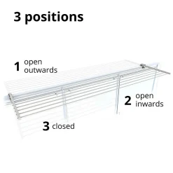 Foxydry Étagère linge blanc pliable extérieur 162x63x8 cm Duo