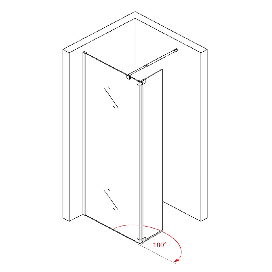 Bernstein Étagère murale de Salle de bain douche et bain avec raclette de douche intégrée - DA603 - Chrome