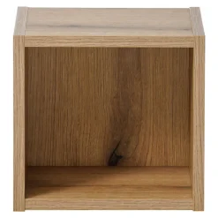 [En.Casa] Étagère murale de salle de bain Newport 27 x 25 x 21 cm effet chêne en.casa* Etagère Salle De Bains