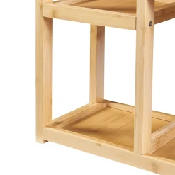 [En.Casa] Étagère murale pour salle de bain Höör bambou 42 x 37 x 17 cm naturel en.casa
