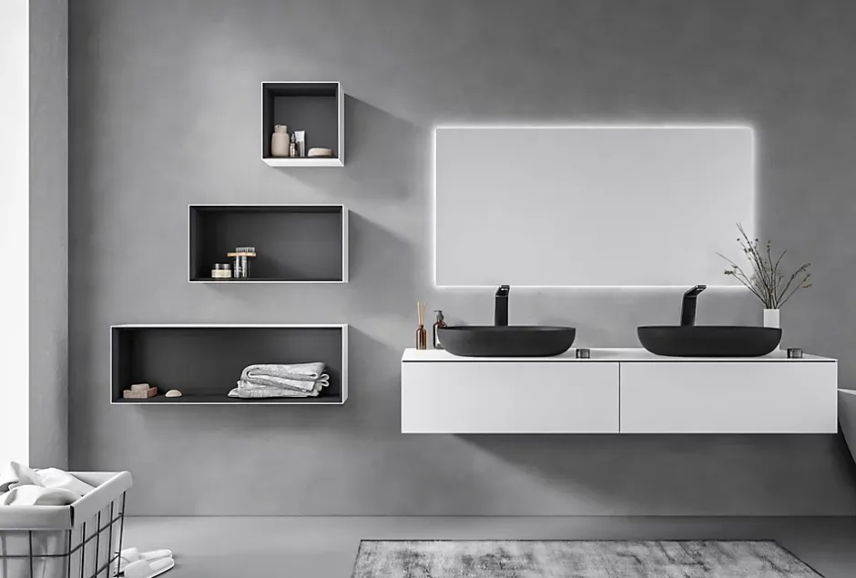 Bernstein Étagère murale salle de bain ARCTIC 640 - blanc Softtouch