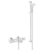 Grohe Tempesta 100 ensemble de douche complet 3 jets + mitigeur thermostatique bain/douche 1/2", chrome (34598000-28789002)