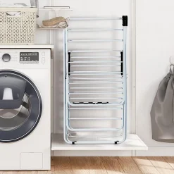 Giantex étendoir à Linge à 2 Niveaux,avec Barre de Support Réglable,26 Pinces,Cintre à Linge Pliable,Gain de Place et Collapsible* Etendoir À Linge