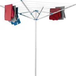 Tectake Étendoir à linge en aluminium à poignées pliables gris* Etendoir À Linge
