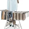 Giantex Étendoir à Linge Pliable à 6 Niveaux Réglable en Hauteur avec Cintres Suspendus en Hauteur et Clips Latéraux Séchoir à Ailes* Etendoir À Linge