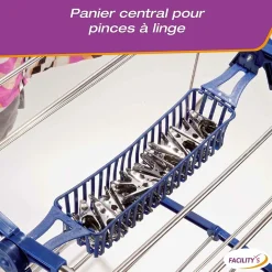 Facility'S Étendoir à linge pliable avec porte cintres* Etendoir À Linge