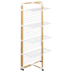 5Five Étendoir à linge tour 4 roues 40m effet bois - 5 five simply smart* Etendoir À Linge