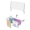 Foxydry Étendoir alu mural pliable 100x50x10cm Fold 100