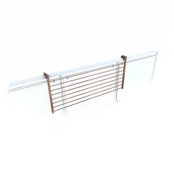 Foxydry Étendoir corten pliable pour balcon 62x63x8 cm Duo