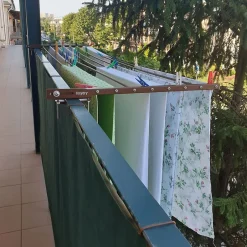 Foxydry Étendoir corten pliable pour balcon 62x63x8 cm Duo
