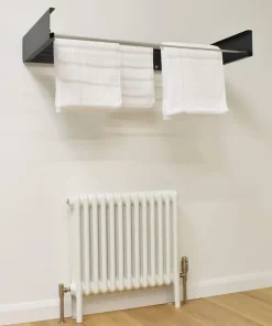 Foxydry Étendoir mural alu rétractable 71x35x13cm anthracite 70* Etendoir À Linge