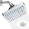 Deko Tete de Douche Pluie Anti Calcaire, 15CM Tete de Douche Haute Pression, Pommeau de Douche Fixe, Pommeau Carré Universelle