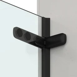 Swiss Aqua Technologies TGD NEW Porte de douche 100x200cm pivotante anticalcaire avec profilé noir mat (SATTGDO100NIKAC)