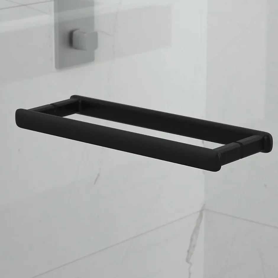 Swiss Aqua Technologies TGD NEW Porte de douche 100x200cm pivotante anticalcaire avec profilé noir mat (SATTGDO100NIKAC)