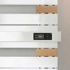 Thermor - Sèche-serviettes Allure 3 mat à gauche 750W gris ardoise/chêne - 483230* Sèche-Serviettes Électrique