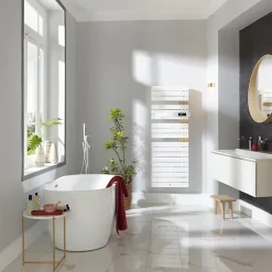 Thermor - Sèche-serviettes Allure 3 mat à gauche 750W gris ardoise/chêne - 483230* Sèche-Serviettes Électrique