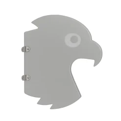 Ti'Pi - Séparateur pour urinoir en forme de faucon - Anti tag - Anti choc - Intérieur et extérieur - Gris* Urinoir