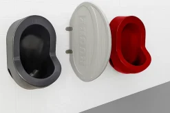 Ti'Pi - Séparateur pour urinoir en forme de ballon de rugby - Anti tag - Anti choc - Intérieur et extérieur - Gris* Urinoir