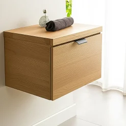 Byca Tiroir suspendu 48 cm en chêne - Massif naturel - Meuble de salle de bain design et fonctionnel