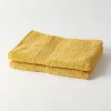 Todays Tools TODAY Essential - Lot de 2 serviettes de toilette 50x90 cm 100% Coton coloris ocre