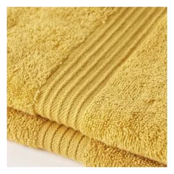 Todays Tools TODAY Essential - Lot de 2 serviettes de toilette 50x90 cm 100% Coton coloris ocre