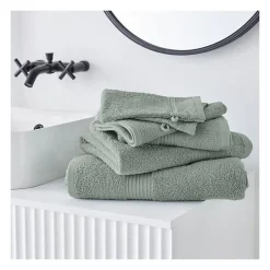 Todays Tools TODAY Essential - Lot de 10 serviettes de toilette 50x90 cm 100% Coton coloris céladon