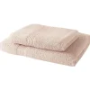 Todays Tools TODAY Lot de 1 Drap de Bain 100% coton 70x130 cm + 1 Serviette de Bain 50x100 cm - Rose des sables