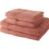 Todays Tools TODAY Lot de 2 Serviettes de Bain 50x100 cm + 2 Draps de Bain 70x130 cm Terracotta 100% coton