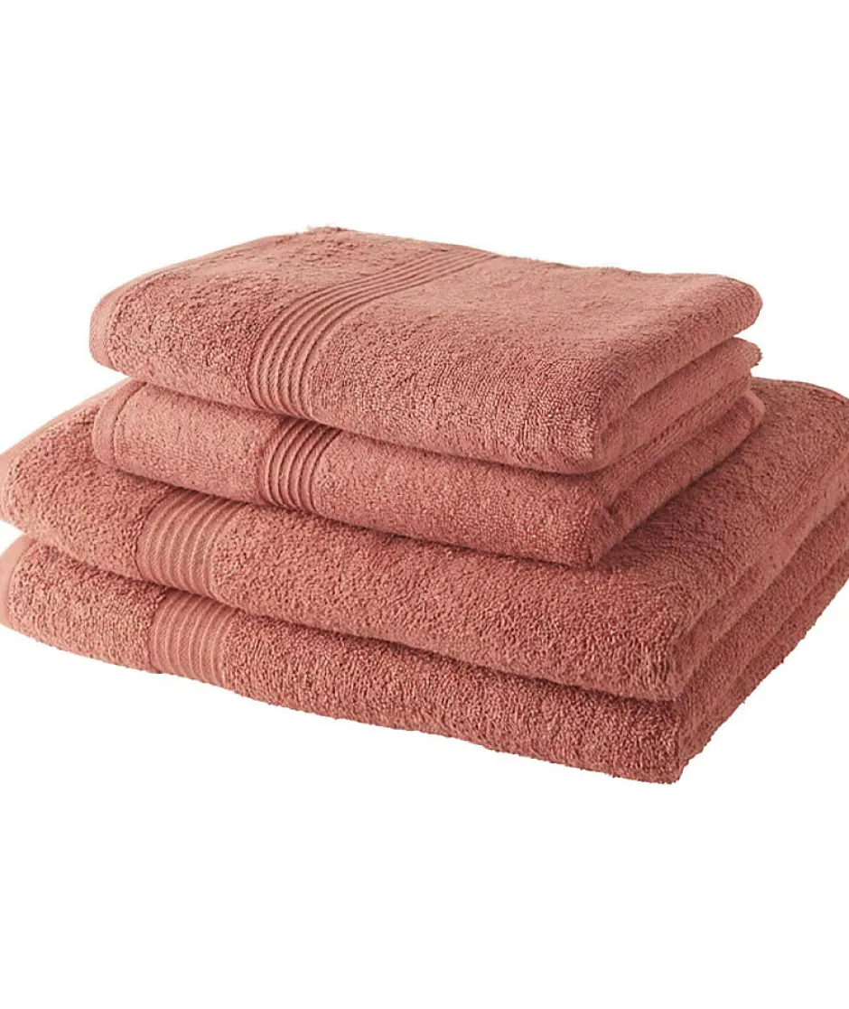 Todays Tools TODAY Lot de 2 Serviettes de Bain 50x100 cm + 2 Draps de Bain 70x130 cm Terracotta 100% coton