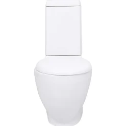 Vidaxl Toilette en céramique écoulement d eau à l arrière blanc* Wc À Poser