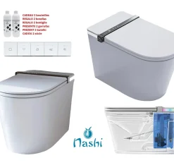 Nashi Toilette japonaise IANNA SORTIE VERTICALE, WC lavant automatique, haut de gamme* Wc Japonais