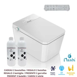 Nashi Toilette japonaise OVIAN SQUARE SORTIE VERTICALE, WC lavant automatique, design carré gamme supérieure