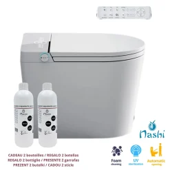 Nashi Toilette japonaise OVIAN SE SORTIE VERTICALE, WC lavant automatique, design compact gamme supérieure