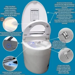 Nashi Toilette japonaise ALDARA IPLUS 5 SORTIE DUALE, WC lavant automatique, injecteur en titane, canule de séchage, gamme premium* Wc Japonais