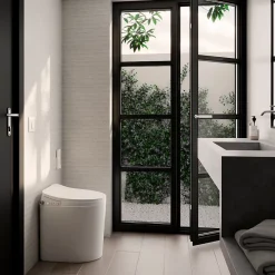 Nashi Toilette japonaise YAIZA PRO SORTIE VERTICALE, WC lavant automatique, design compact, chasse eau silencieuse* Wc Japonais