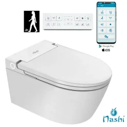 Nashi Toilette japonaise EOS PRO suspendue, WC lavant automatique, gamme supérieure