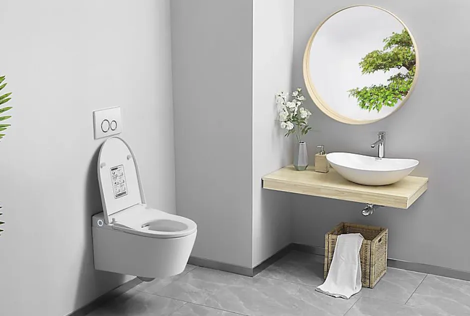 Nashi Toilette japonaise EOS PRO suspendue avec bâti-support, WC lavant automatique, gamme supérieure* Wc Japonais