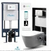 Nashi Toilette japonaise EOS PRO suspendue avec bâti-support, WC lavant automatique, mural gamme supérieure* Wc Japonais