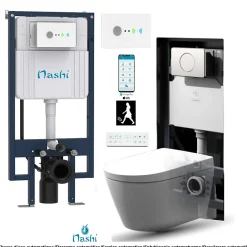 Nashi Toilette japonaise EOS PRO suspendue avec bâti-support, WC lavant automatique, mural gamme supérieure* Wc Japonais