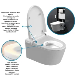 Nashi Toilette japonaise EOS suspendue, WC lavant automatique, gamme supérieure