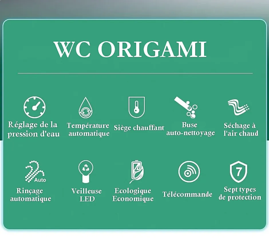 Japan Wc Toilette japonaise suspendue Origami