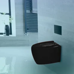 Autres Toilette suspendu de couleur noir Cuvette WC en céramique* Wc Suspendu