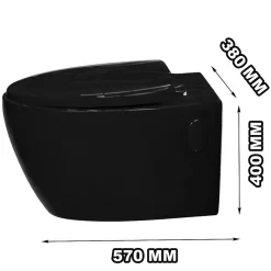 Autres Toilette suspendu de couleur noir Cuvette WC en céramique* Wc Suspendu
