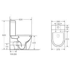 Aquore Toilette WC à poser GENOVA en ceramique* Wc À Poser